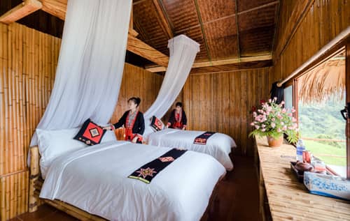 Twin bungalow of Hoang Su Phi Lodge